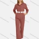 Wholesale Women's Long Sleeve Buttons Pockets Belted Sttiching Jumpsuit 44# Clothing Wholesale Market Liuhua