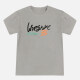 Men's Plus Size Round Neck Short Sleeve Letter Print T-Shirt Gray Clothing Wholesale Market -LIUHUA