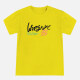 Men's Plus Size Round Neck Short Sleeve Letter Print T-Shirt Yellow Clothing Wholesale Market -LIUHUA