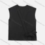 Wholesale Women's Plain V Neck Warp Sleeveless Lace Up Casual Top preview