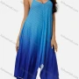 Wholesale Women's Striped Gradient Handkerchief Knitted Cami Dress preview