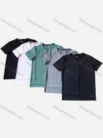 Wholesale Men's Quick Dry Workout Running Letter Solid Athletic T-Shirt, LIUHUA CLOTHING WHOLESALE