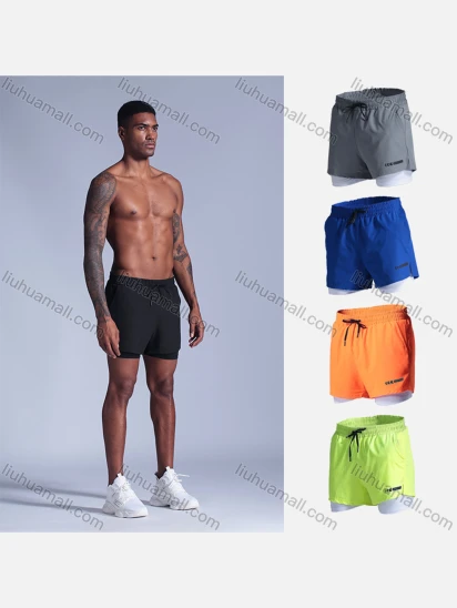 Wholesale Men's Sporty Quick Dry Breathable Marathon Work Out Cycling Light Weight Shorts
