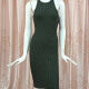 Women's Casual Halter Sleeveless Bodycon Plain Dress Black Clothing Wholesale Market -LIUHUA