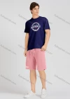 Wholesale Men's Casual Letter Round Neck Short Sleeve T-Shirts & Shorts 2 Piece Set 17602# - Liuhuamall