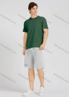 Wholesale Men's Casual Plain Round Neck Short Sleeve T-Shirts & Shorts 2 Piece Set 17603# - Liuhuamall