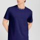 Men's Casual Plain Round Neck Short Sleeve T-Shirts & Shorts 2 Piece Set 17603# Navy&Gray Clothing Wholesale Market -LIUHUA