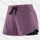 Wholesale Women's Athletic Workout Plain Drawstring Elastic Waist Shorts 0208# Purple Clothing Wholesale Market Liuhua