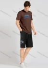 Wholesale Men's Casual Letter Round Neck Short Sleeve T-Shirts & Shorts 2 Piece Set 17605# - Liuhuamall