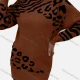 Wholesale Women's High Neck Drop Shoulder Tiger & Leopard Print Mid Length Pullover Sweater A727 Clothing Wholesale Market Liuhua
