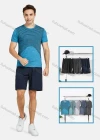 Wholesale Men's Athletic Short Sleeve Striped Running T-shirts - Liuhuamall