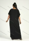 Wholesale Women's African Plus Size Vintage Round Neck Robe Batwing Sleeve Floral Embroidery Plain Kaftan Dress - Liuhuamall