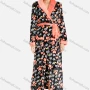 Wholesale Women's Lounge Heart Print Long Sleeve Patch Pocket Lapel Wrap Fuzzy Nightgown With Belt preview