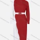 Wholesale Women's Fashion Colorblock Mock Neck Long Sleeve Dress Wtih Belt 16# Clothing Wholesale Market Liuhua
