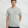Wholesale Men's Tee - 'EVERYTHING OKAY' Pocket Design, Minimalist Casual Bulk Deals! preview