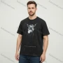 Wholesale Men's Black Tee – 'DOBERMANN' Print w/ Dog Graphic, Minimalist Casual Bulk Deals! preview