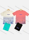 Wholesale Men's Casual Round Neck Short Sleeve Ombre Letter T-shirt - Liuhuamall