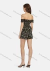 Wholesale Women's Sexy Floral Peplum Off Shoulder Shirred Top 2-piece Set 28526# - Liuhuamall