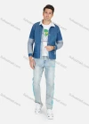 Wholesale Men's Fashion Collared Splicing Dual Pocket Denim Jacket With Patch Pocket - Liuhuamall