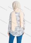 Wholesale Women's Paisley Print Regular Fit Patch Pocket Button Down Casual Shirt Without Hijab - Liuhuamall