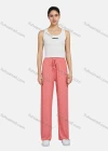 Wholesale Women's Casual Letter Print Drawstring Wide Leg Pants 8204# - Liuhuamall