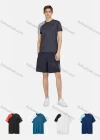 Wholesale Men's Sporty Round Neck Short Sleeve Colorblock Quick Dry Breathable T-Shirt - Liuhuamall