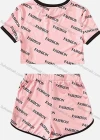 Wholesale Women's Casual Letter Crop T-shirt & Elastic Waist Shorts Set - Liuhuamall