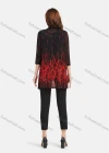 Wholesale Women's Casual Abstract Print Half Sleeve Cardigan & Sheer Embroidery Lace Splicing Cropped Pant Set - Liuhuamall