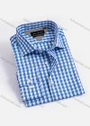 Wholesale Men's Casual Collared Long Sleeve Button Front Gingham Print Shirts - Liuhuamall
