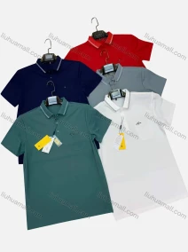 Wholesale Men's Casual Plain Labeled Patch Pocket Short Sleeve Polo Shirt 2302#, LIUHUA CLOTHING WHOLESALE