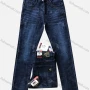 Wholesale Men's Button Zipper Pockets Labelled Plain Comfort High Stretch Jean 6689# preview