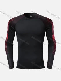 Wholesale Boy's Athletic Workout Round Neck Long Sleeve Compression Shirts 321#, LIUHUA CLOTHING WHOLESALE