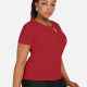 Women's Plus Size Notch Neck Short Sleeve Plain Embroidery Blouse 6# Clothing Wholesale Market -LIUHUA