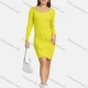 Wholesale Women's Casual Long Sleeve Scoop Neck Button Front Ribbed Slim Fit Pencil Knit Short Dress 2117# C621# Clothing Wholesale Market Liuhua