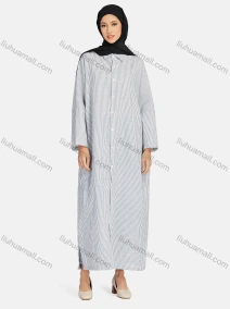 Wholesale Women's Casual Striped Collared Long Sleeve Button Down Shirt Dress 1345#, LIUHUA CLOTHING WHOLESALE