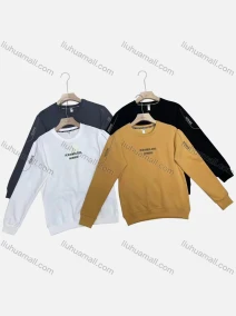 Wholesale Men's Casual Crew Neck Long Sleeve Embroidery Letter Pullover Sweatshirts, LIUHUA CLOTHING WHOLESALE