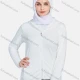 Wholesale Women's Sporty Hooded Long Sleeve Windproof Breathable Dual Pockets Jackets 1390-White# White Clothing Wholesale Market Liuhua