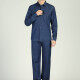 Men's Long Sleeve Pocket Button Front Denim Shirt & Straight Leg Trousers 2 Piece Set Denim Clothing Wholesale Market -LIUHUA