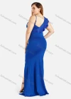 Wholesale Women's Sexy Asymmetrical Neck Ruffle Trim Wrap Splicing Split Hem Spaghetti Straps Mermaid Evening Dress - Liuhuamall