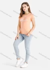 Wholesale Women's Casual Round Neck Short Sleeve Letter Print Tee - Liuhuamall
