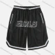 Wholesale Men's Summer Letter Patch Pocket Striped Trim Drawstring Athletic Quick Dry Basketball Sport Shorts Black Clothing Wholesale Market Liuhua