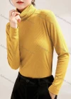 Wholesale Women's Casual Plain Turtleneck Long Sleeve Top 029# - Liuhuamall