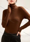 Wholesale Women's Casual Plain Turtleneck Long Sleeve Top 029# - Liuhuamall