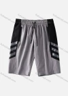 Wholesale Men's Performance Workout Colorblock Reflective Stripes Athletic Shorts With Zip Pockets B1020# - Liuhuamall