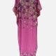 Women's Vintage Sequin Polka Dot Pullover Maxi Kaftan Dress Hot Pink Clothing Wholesale Market -LIUHUA