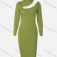Wholesale Women's Casual Long Sleeve Funnel Neck Cutout Bodycon Dress 49# Clothing Wholesale Market Liuhua