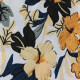 Women's Casual Short Sleeve Tie Neck Allover Floral Print Elastic Waist Midi Shirt Dress LS3003# Yellow Clothing Wholesale Market -LIUHUA