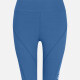 Women's Sporty High Waist Breathable Pockets Letter Print Plain Short Legging Blue Clothing Wholesale Market -LIUHUA