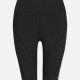 Women's Sporty High Waist Breathable Pockets Letter Print Plain Short Legging Black Clothing Wholesale Market -LIUHUA