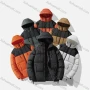 Wholesale Men's Casual Colorblock Hooded Drawstring Patch Pocket Zip Up Cotton-Padded Puffer Jacket 6-9988# preview